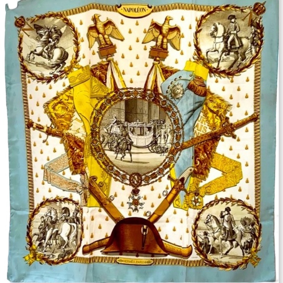 🎉2xHP🎉Hermès Paris Napoleon Scarf - Picture 1 of 15